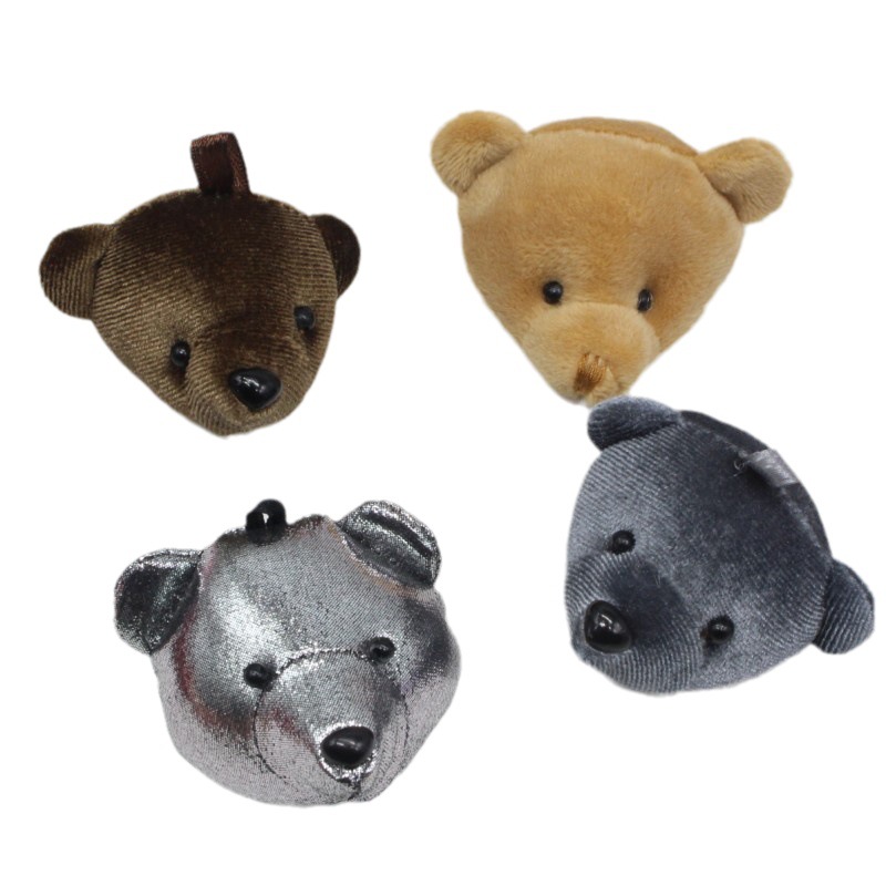 Lace Teddy Bear Head Plush Cartoon Fabric Bear Hair Accessory Hair Tie Clothes Shoes Hat Accessories Doll