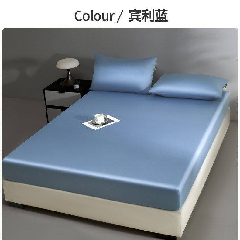 母婴款-宾利蓝【A类母婴可用丝滑裸睡】 · 床笠单件：90x200cm【适合5-28cm高床垫】