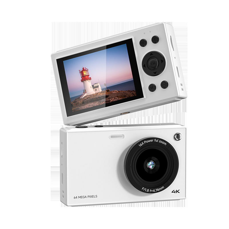 64MP CCD Camera 4K Video HD Card Camera 16x Zoom 20+ Filters 2.8 Inch