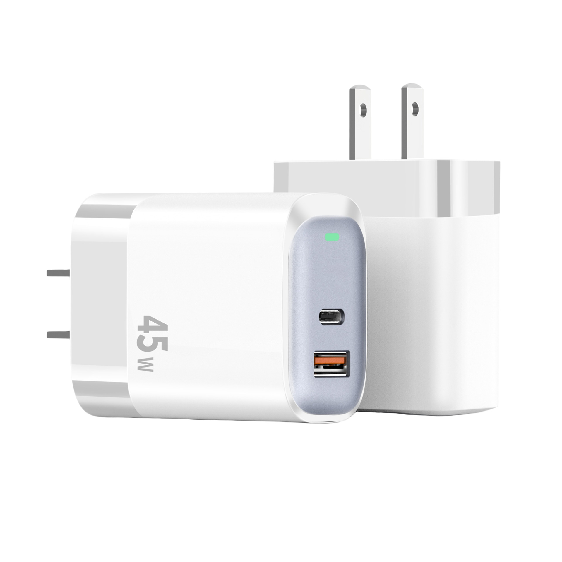 New PD45W GaN Charger for Apple 17 Fast Charger PD+QC3.0 Dual Port Phone Charger