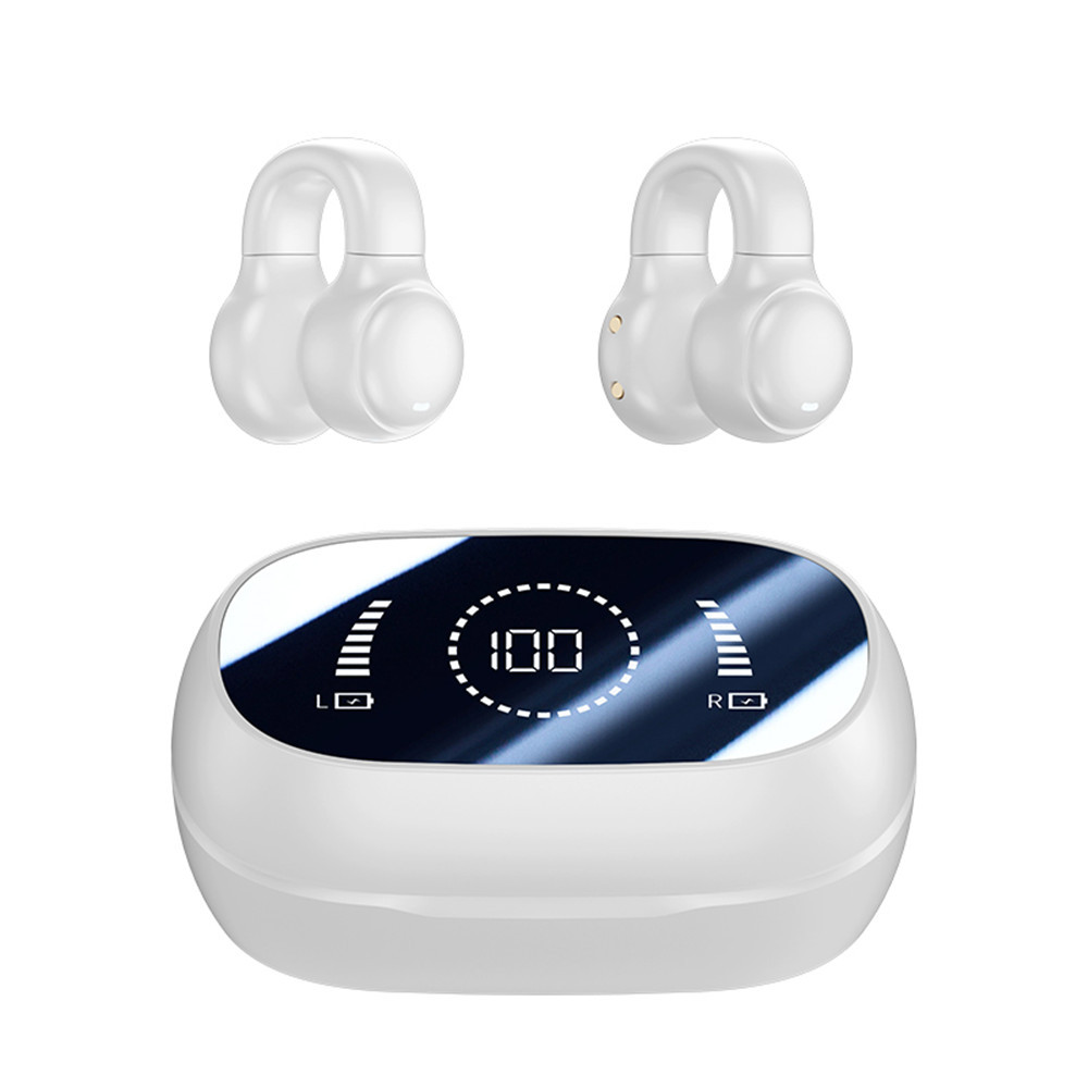 New M47 Ear Clip Bone Conduction Bluetooth Earphone In-Ear Free Sports Digital Display Long Battery Life Earphone