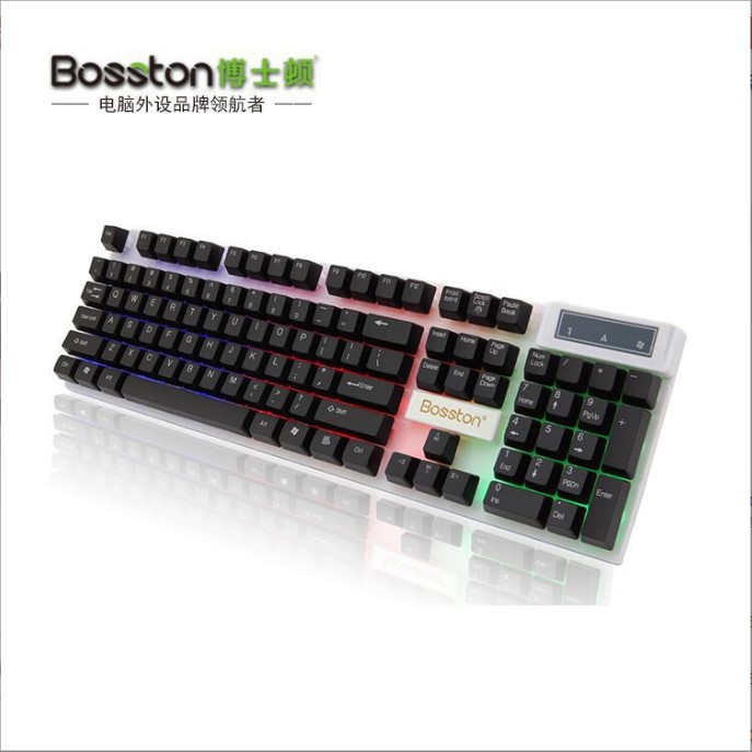 Computer mechanical feel floating glowing keyboard e-sports game wired USB keyboard internet cafe