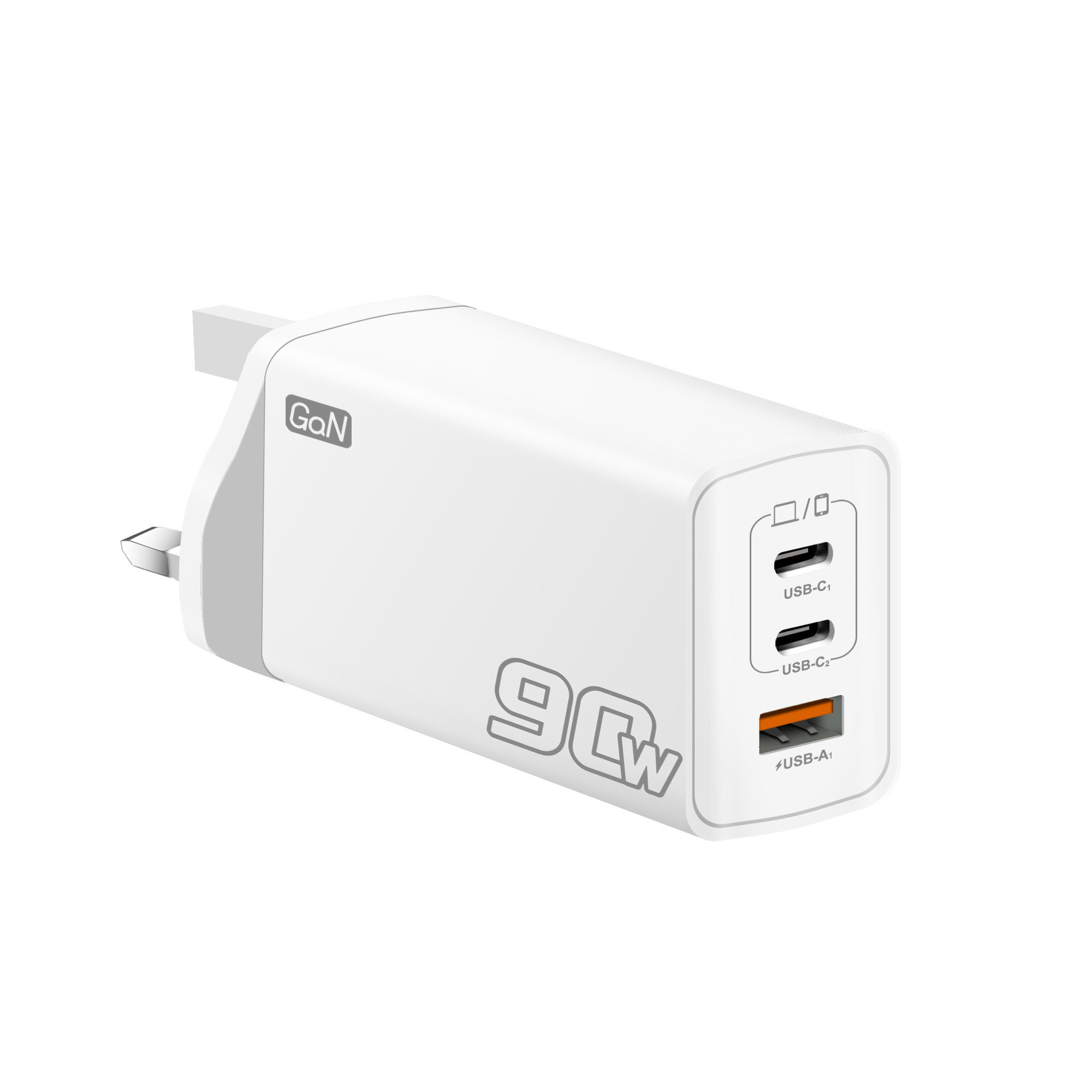 90W GaN Charger PD Fast Charge Phone Charging Head 2C+PD Laptop Universal GaN Power Supply