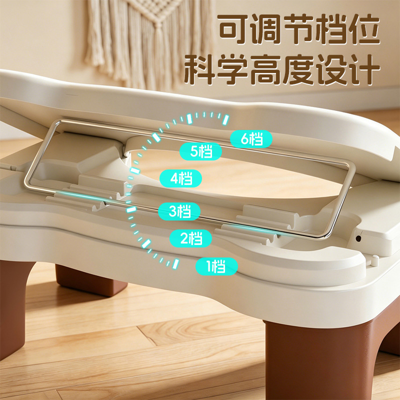 Office Anti-Leg-Crossing Workstation Under-Desk Adjustable Foot Rest Massage Foot Stool Anti-Shake Foot Rest