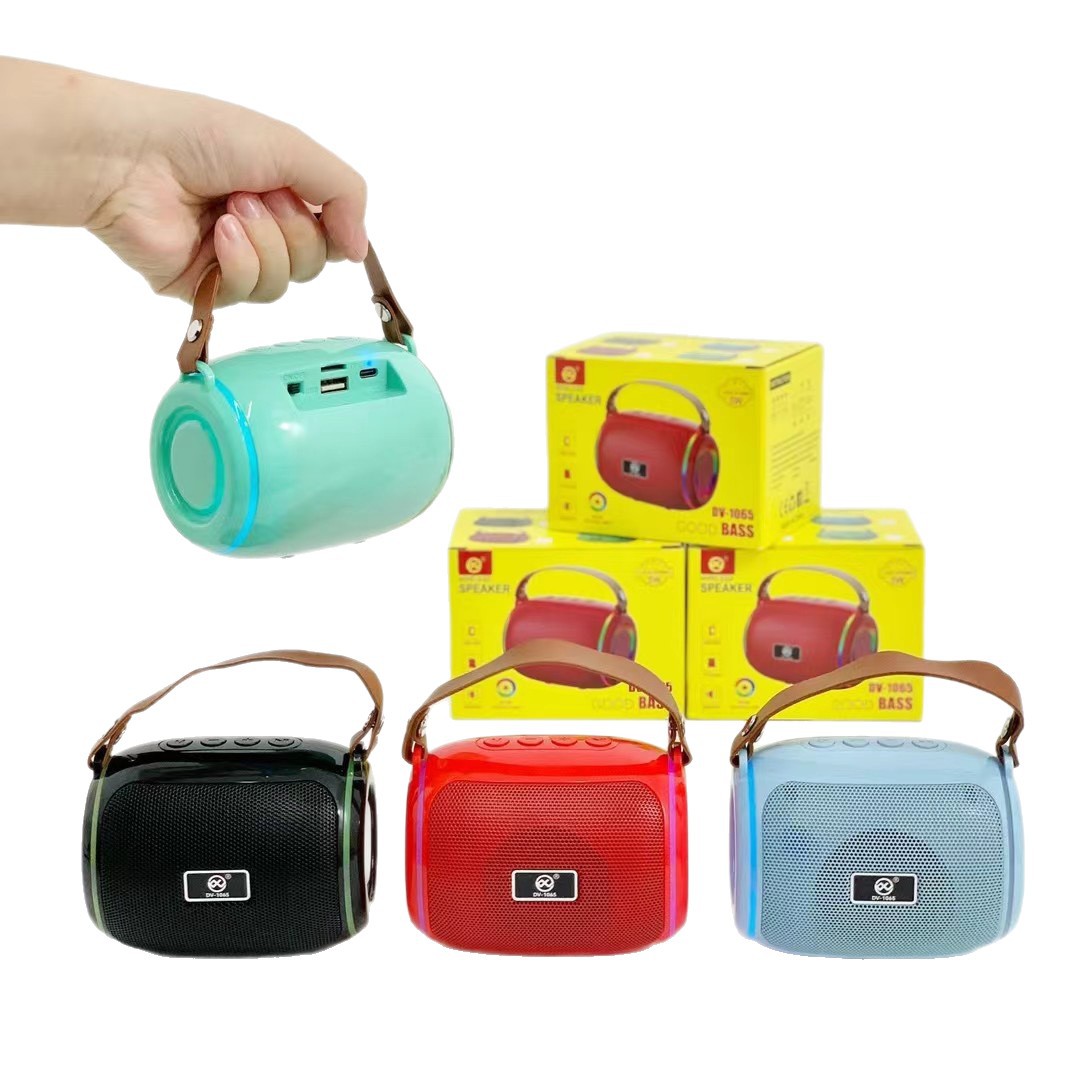 DV-1065 Small Round Barrel Bluetooth Speaker Portable Card Mini Sound Gift Subwoofer