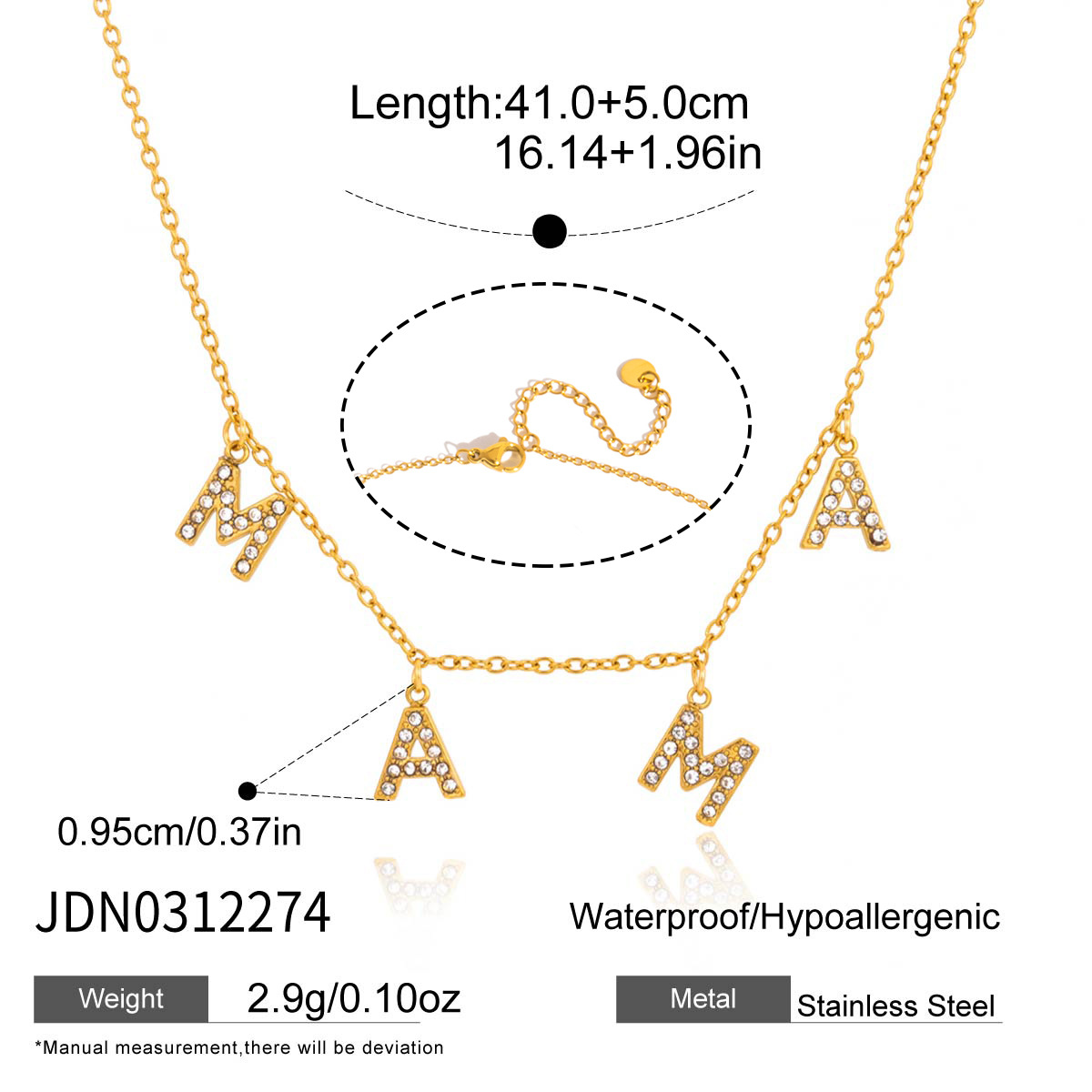 Jieding titanium steel niche necklace accessories women zircon pendant stainless steel accessories