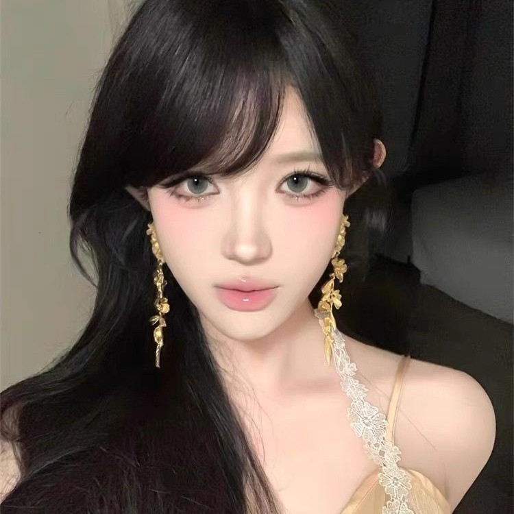 Rich Girl~ Gold Long Tassel Wheat Earrings Women Stud Earrings Unique Exaggerated Ear Accessories