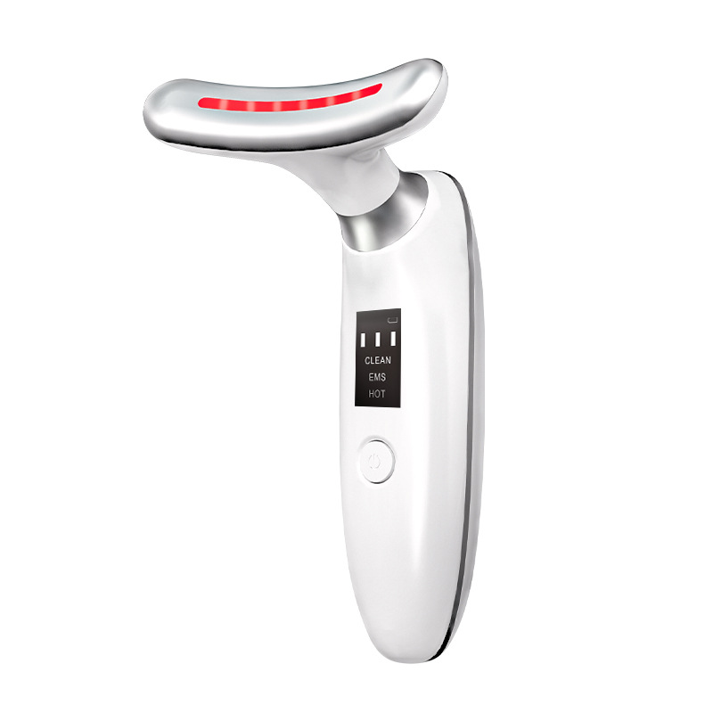 Microcurrent Neck Beauty Device Facial Seven Color Light Beauty Device Vibration导入 EMS Massage Stick Home Facial Neck Beauty Device