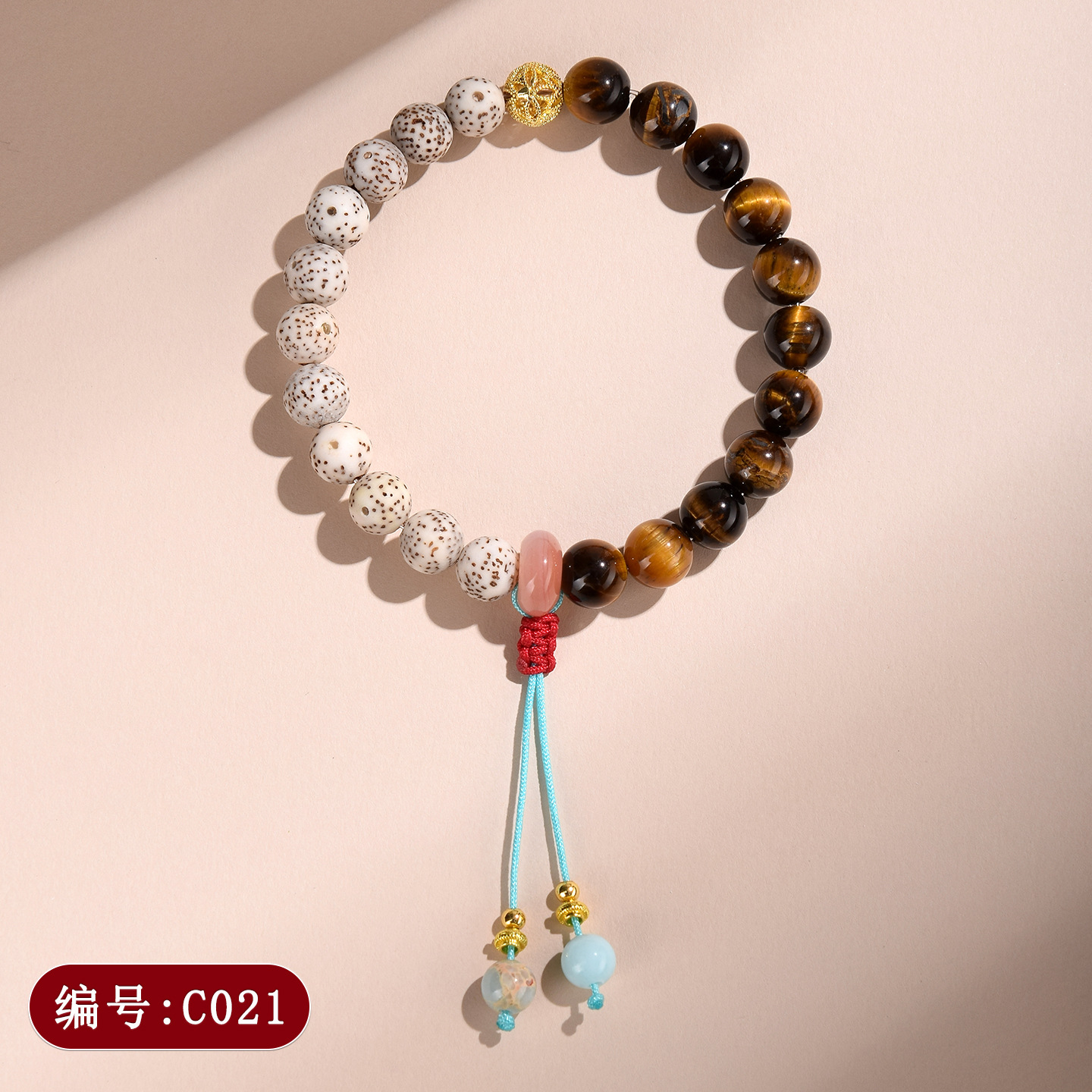 C虎眼石星月菩提手链