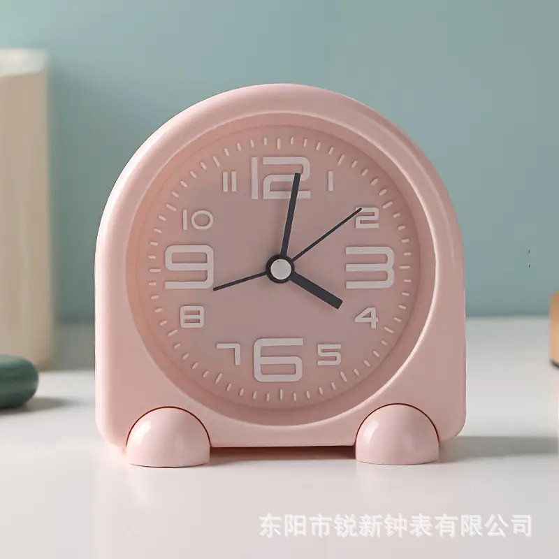 New metal cartoon silent alarm clock large digital eco-friendly cute children student bedroom desktop
