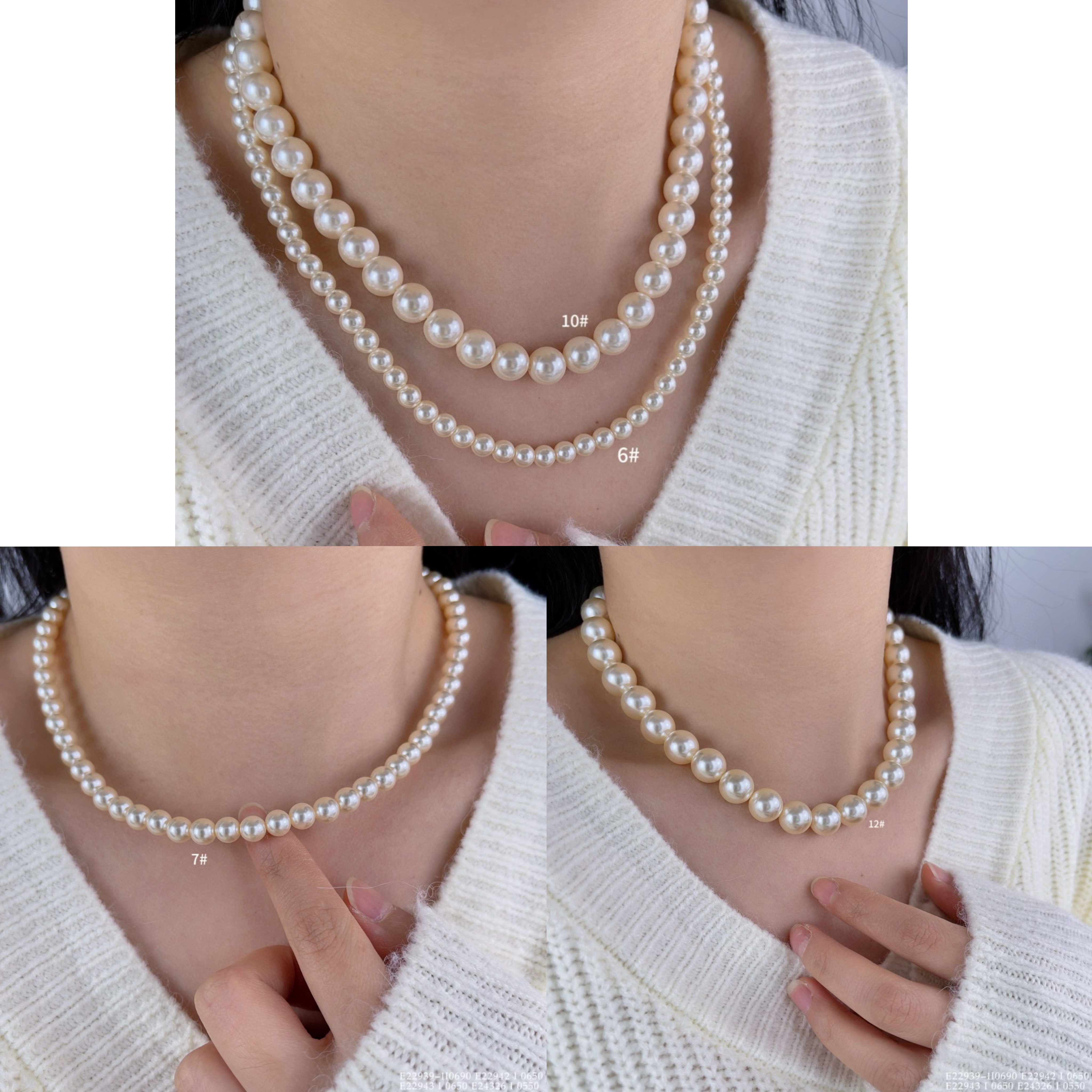 Oubiyabi Gentle Swarovski Imitation Pearl Necklace 24326