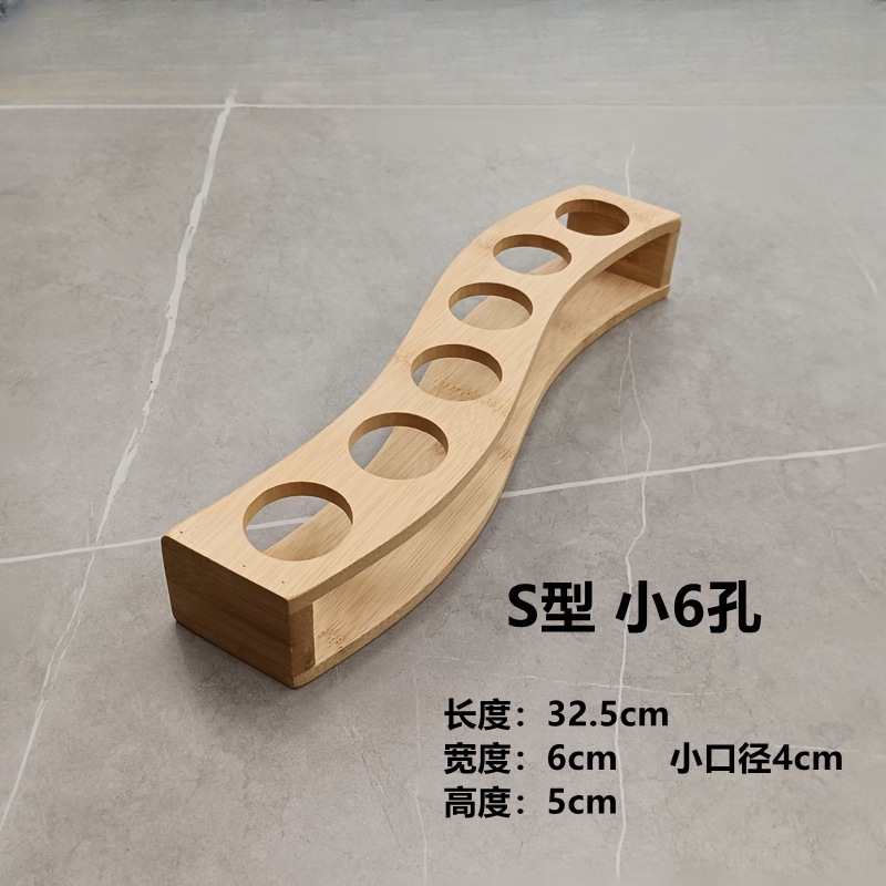 Bamboo liquor glass rack wine dispenser rack shot glass rack bamboo wooden rack small wine glass storage rack small sake cup rack