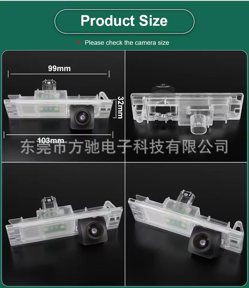 720P/CVBS 可选 + 黑色鱼眼大角度镜头 · 宝马6-1系F20 F21 M6 E63