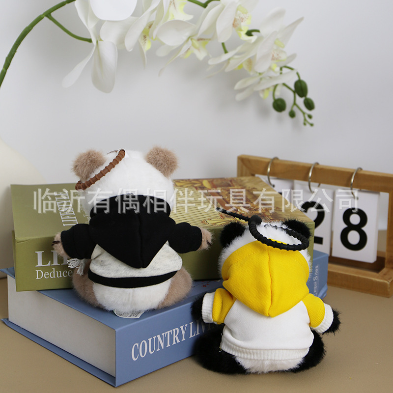 Panda pendant keychain backpack giant panda doll print name graduation gift engraved custom logo souvenir
