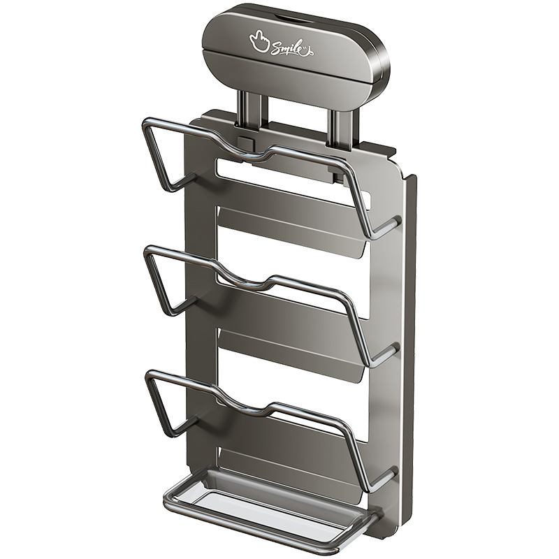 Suction Cup Pot Lid Rack Wall-mounted No-drilling Kitchen Storage Rack Multifunctional Home Cutting Board Placer Chopping Board Rack