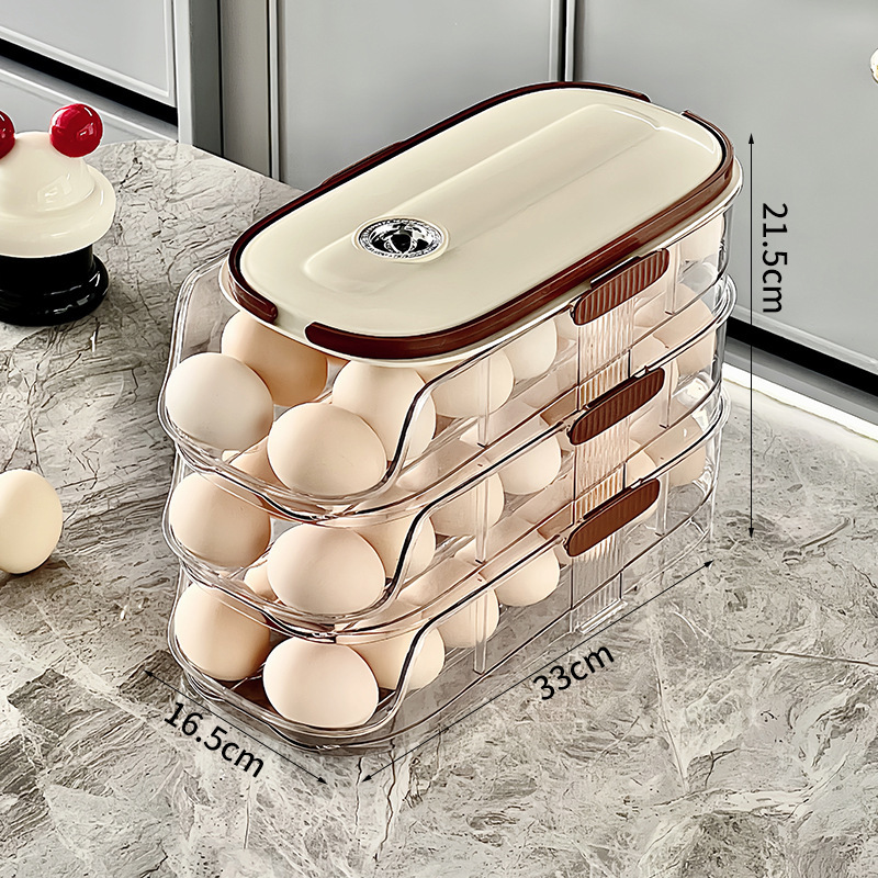 Egg Storage Box Side Door Storage Refrigerator Special Food Grade Rolling Egg Rack Fresh-Keeping Shelf Tray