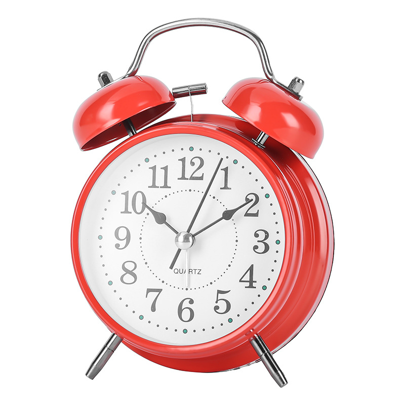 Simple alarm clock dormitory bedside metal bell student wake-up special luminous small alarm clock