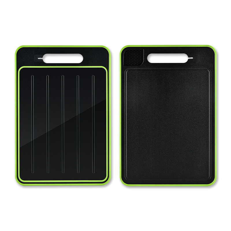 Multifunctional Double-Sided Quick Thawing Aluminum Alloy Spray Paint Double-Sided Cutting Board with Knife Sharpener Double-Sided Grinding Chopping Board
