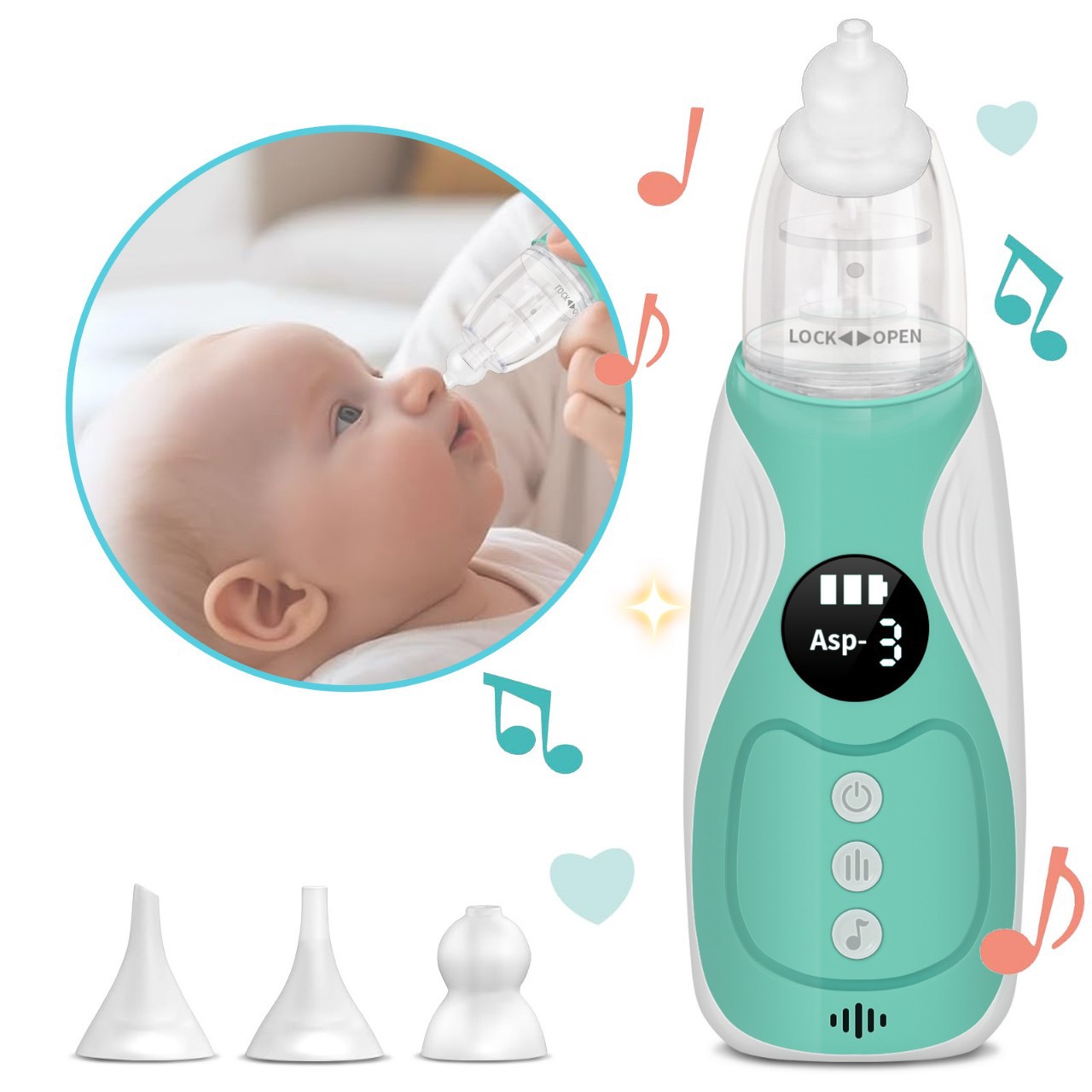 New multifunctional household electric nasal aspirator baby infant nasal aspirator handheld children snot cleaning device