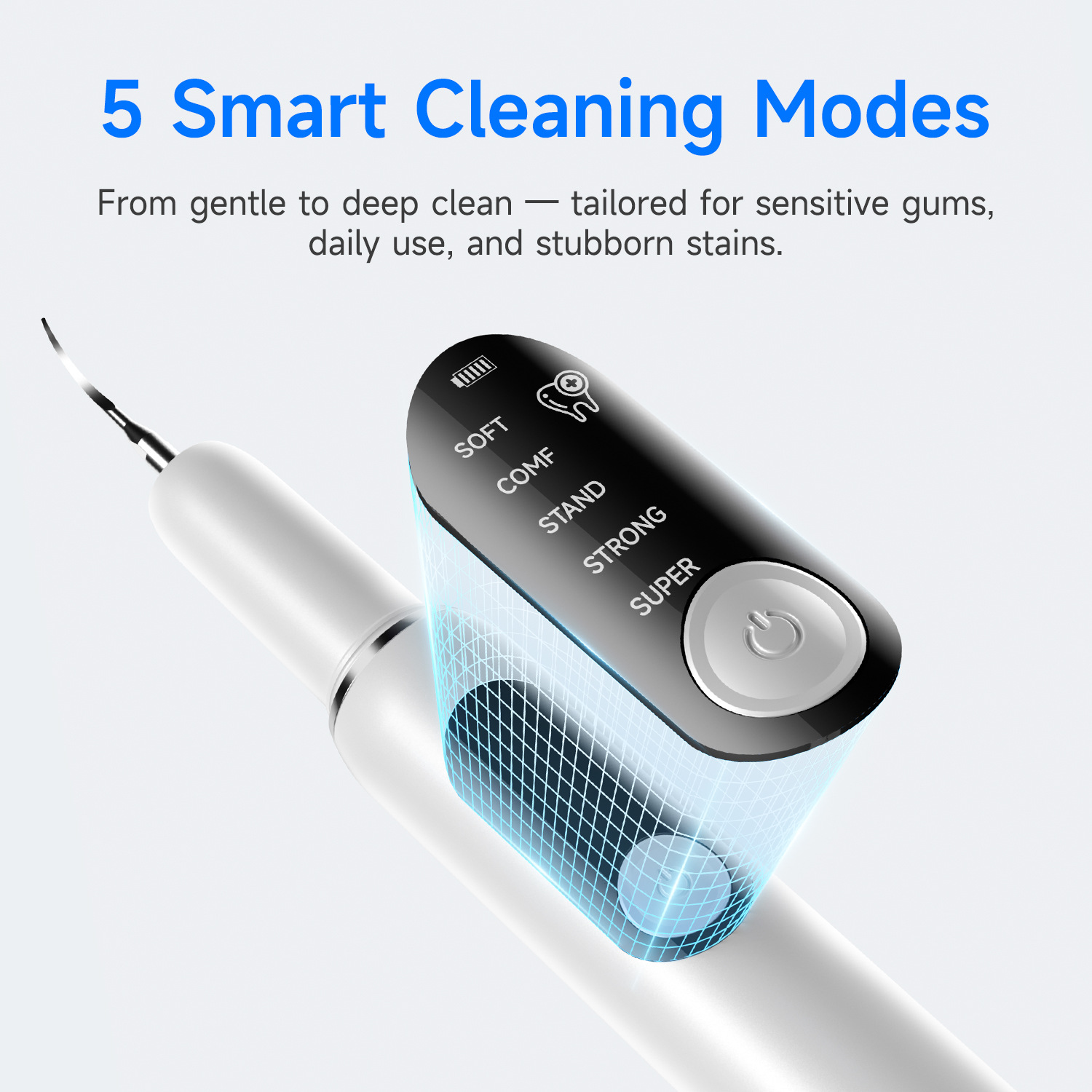 Cross-border ultrasonic teeth cleaner for removing plaque an