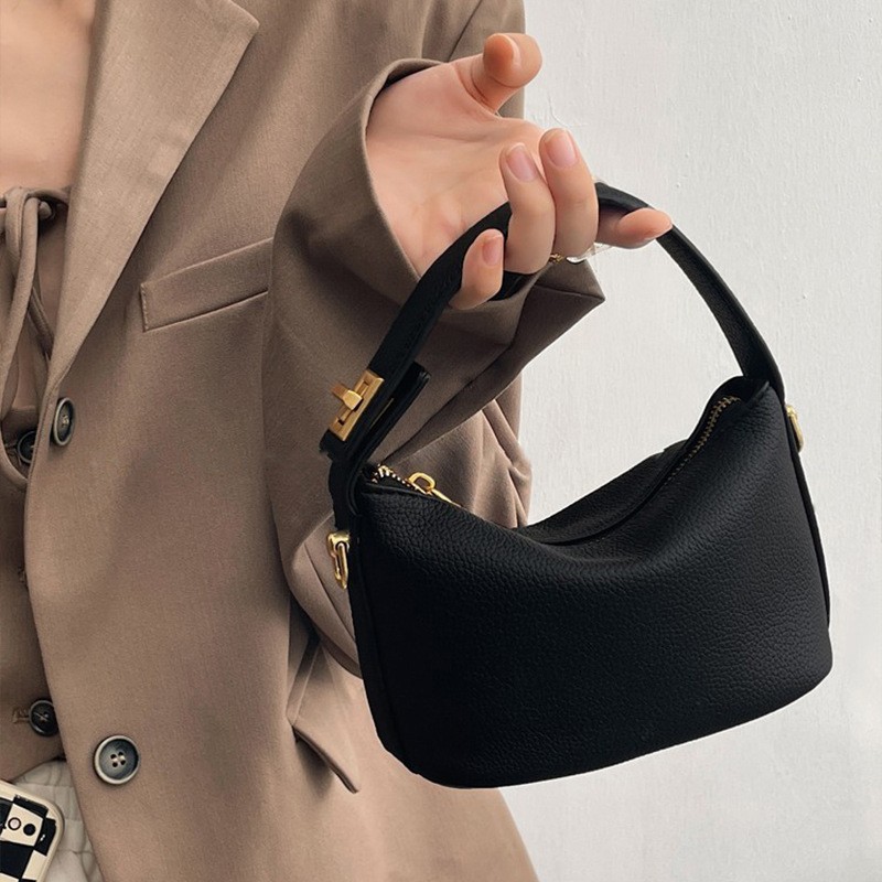 Lunch Box Bag Cloud Bag Simple Handheld Bag Leather Crossbody Bag Women Small Square Bag Simple