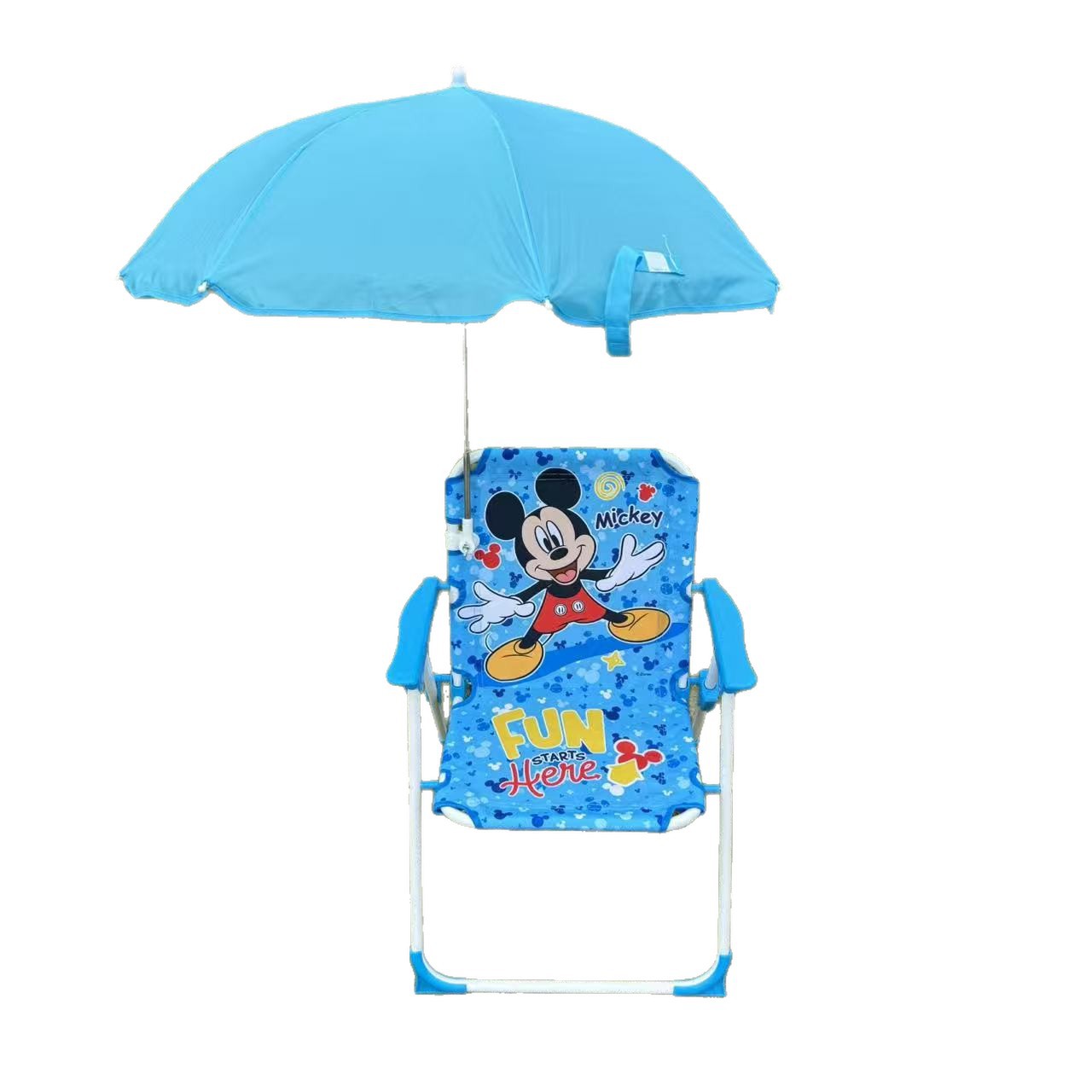 Disney baby photo seat stool, children's umbrella small chair cartoon infant board sunshade beach