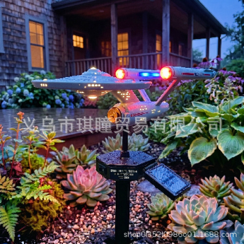 2026 New Spaceship Gorilla Resin Solar Panel Outdoor Garden
