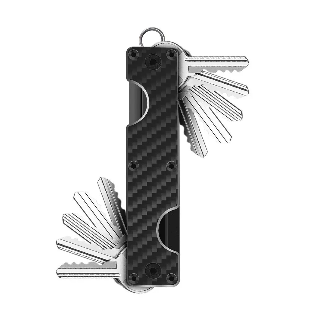 New Double-head Metal Key Ring Aluminum Alloy Multi-key Organizer Can Hold 2-6 Keys