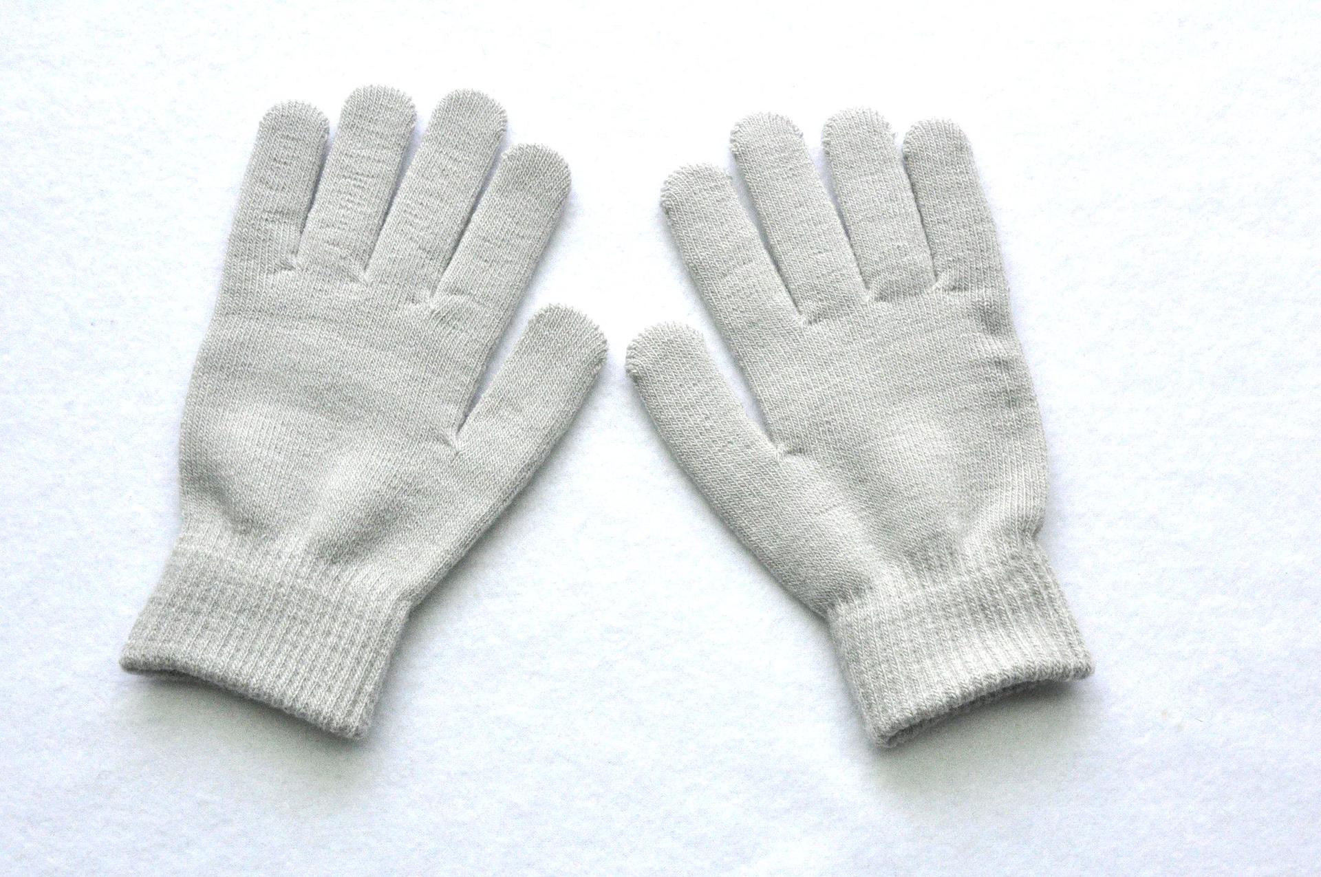 Gloves Men Women Solid Color Knitted Yarn Gloves Winter Warm Fleece-Lined Thickened Cycling Gloves