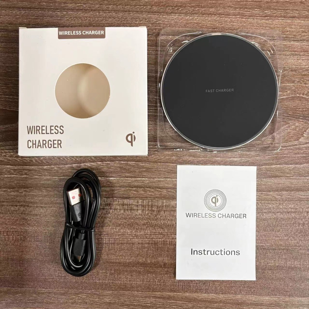 Phone wireless charger 15W round wireless charger with breathing light aluminum alloy 35W desktop charger