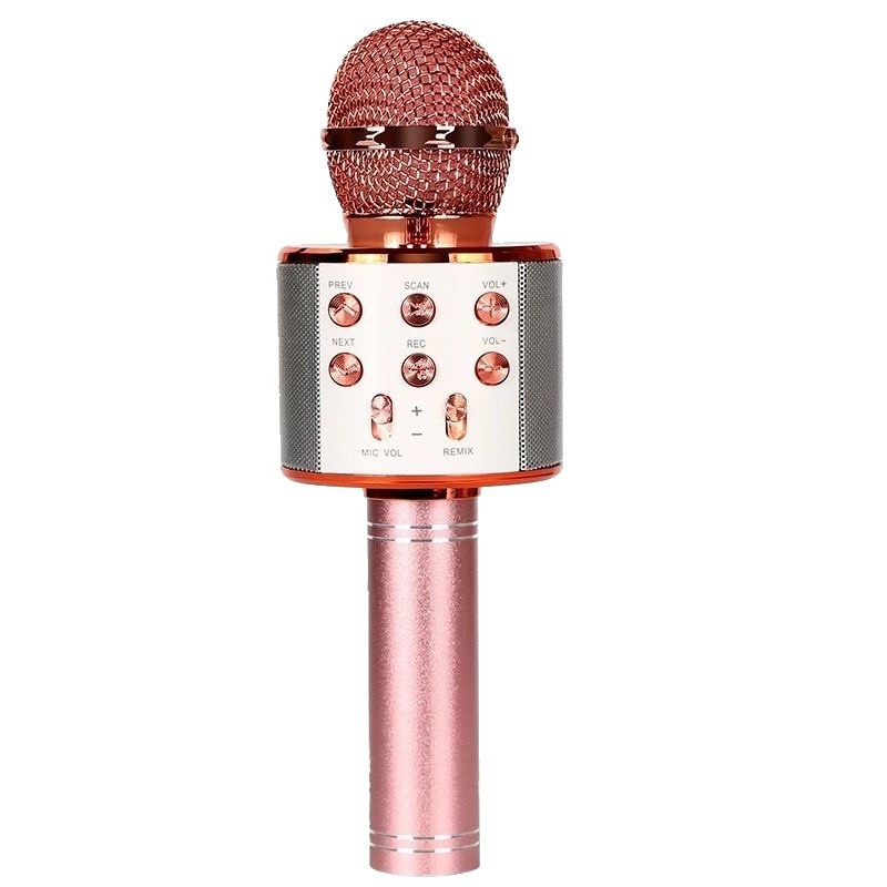 WS858 Phone Microphone Wireless Bluetooth Microphone K12 Song Phone Microphone Bluetooth Speaker K Song Bao