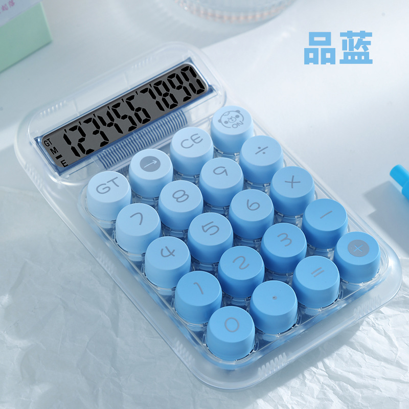 Dopamine transparent color round mechanical keyboard desktop calculator gradient color financial special computer