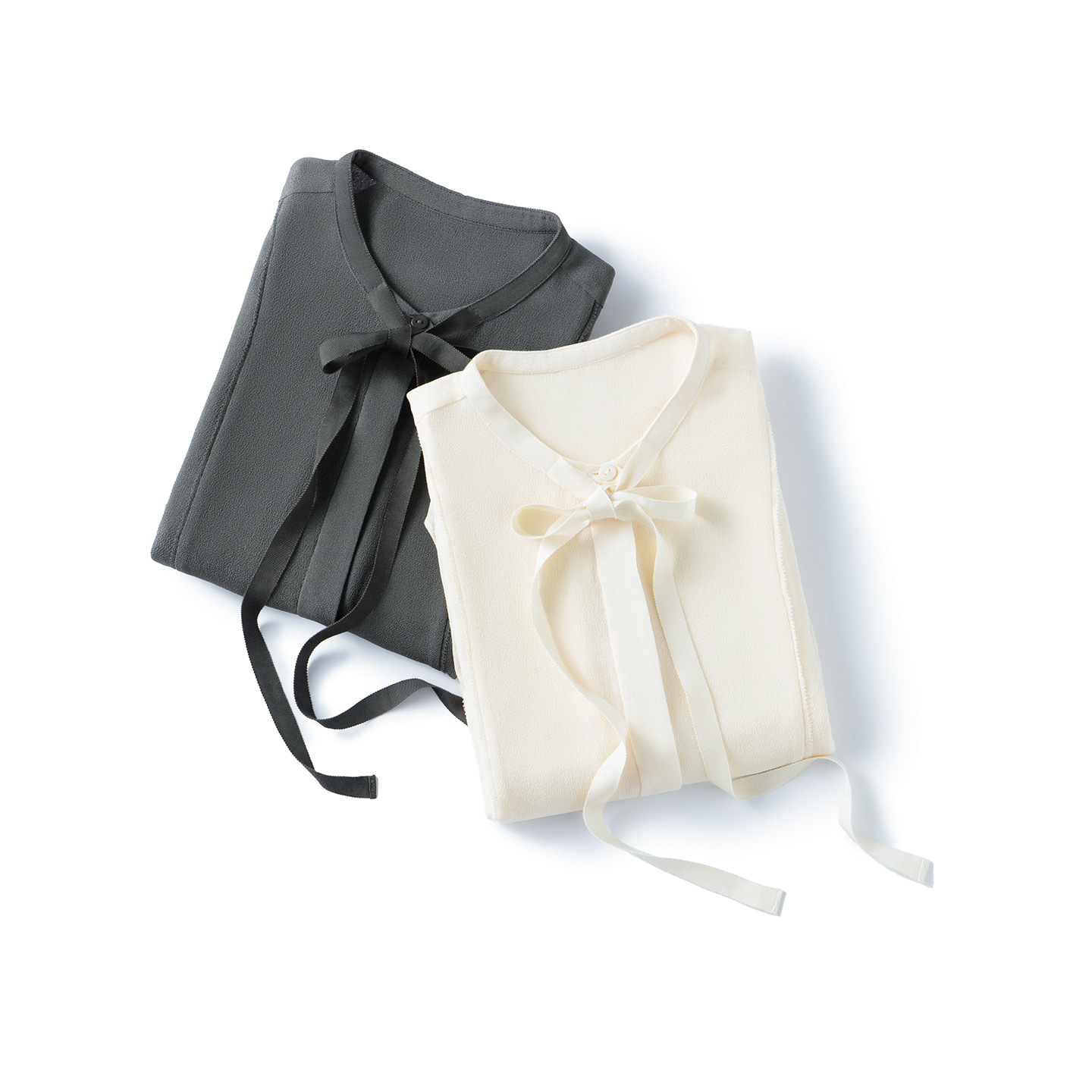Spring New Heavyweight Silk Tie Blouse for Women Mulberry Silk Chanel Style Inner Wear Long Sleeve Commute Top