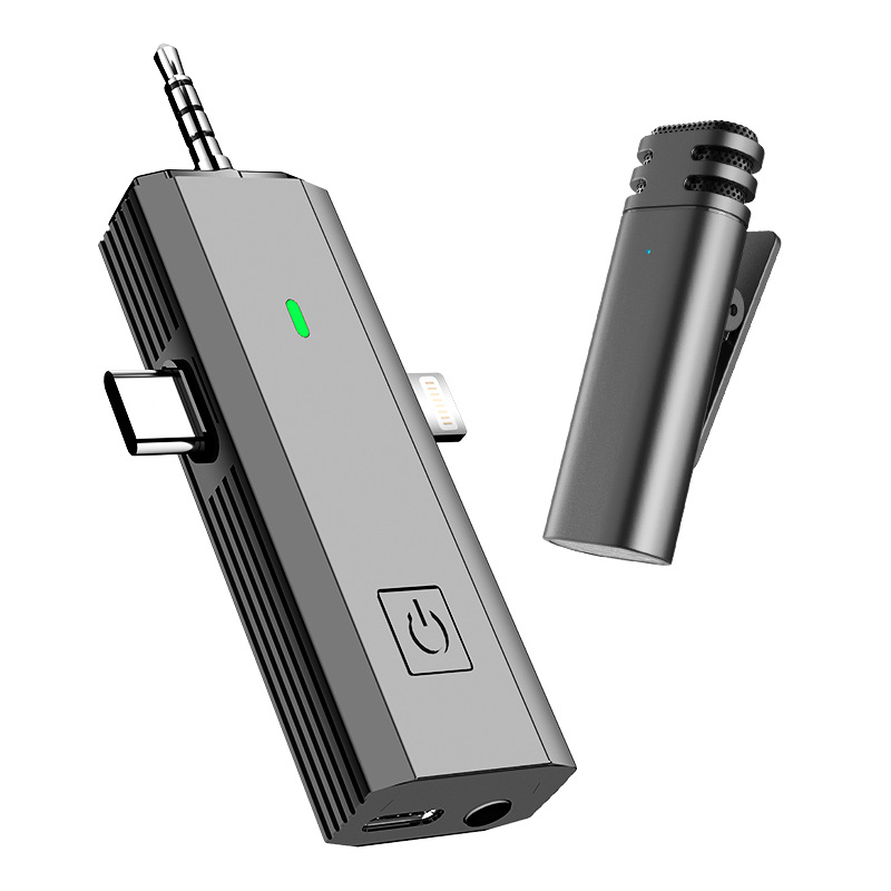 Private Mold New Mobile Phone Computer Full Set Three-in-One Smart Lavalier Microphone Outdoor Live Streaming Noise Reduction Mic S17