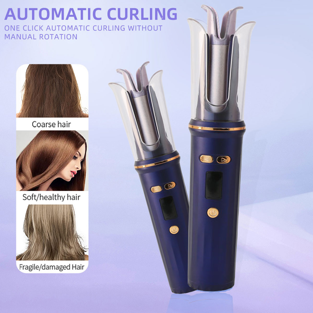 New Large Curl Portable Lazy USB Wireless Automatic Curling Iron Charging Automatic Curling Wand