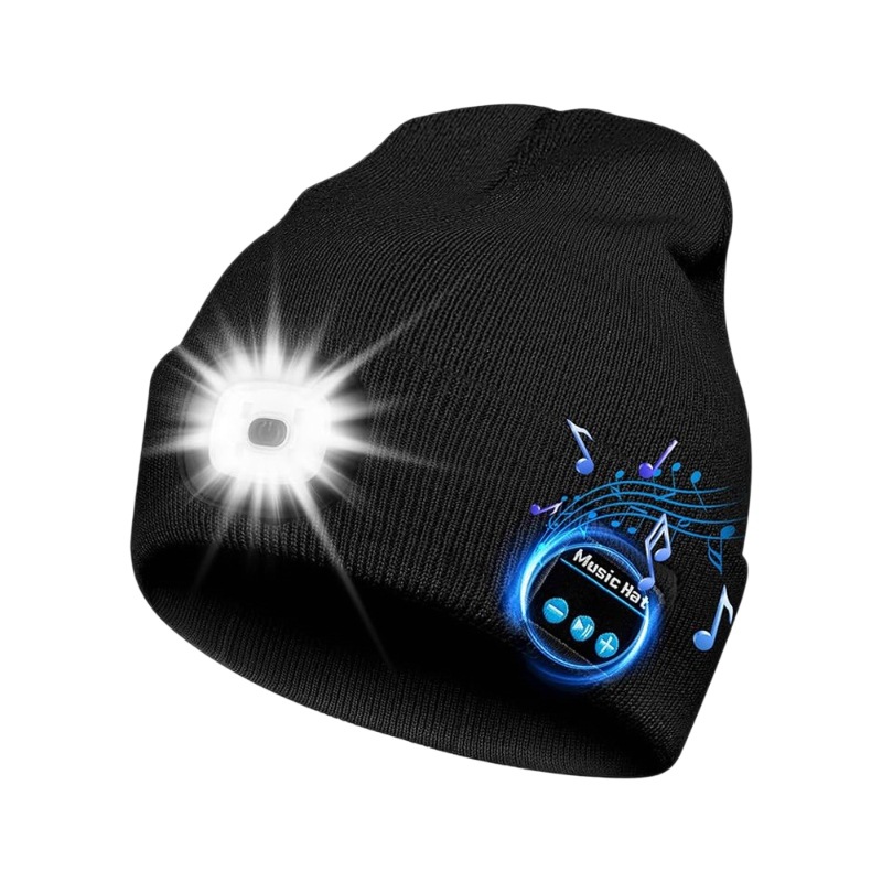Rechargeable six-light light-up Bluetooth hat outdoor night running work holiday party LED light-up hat