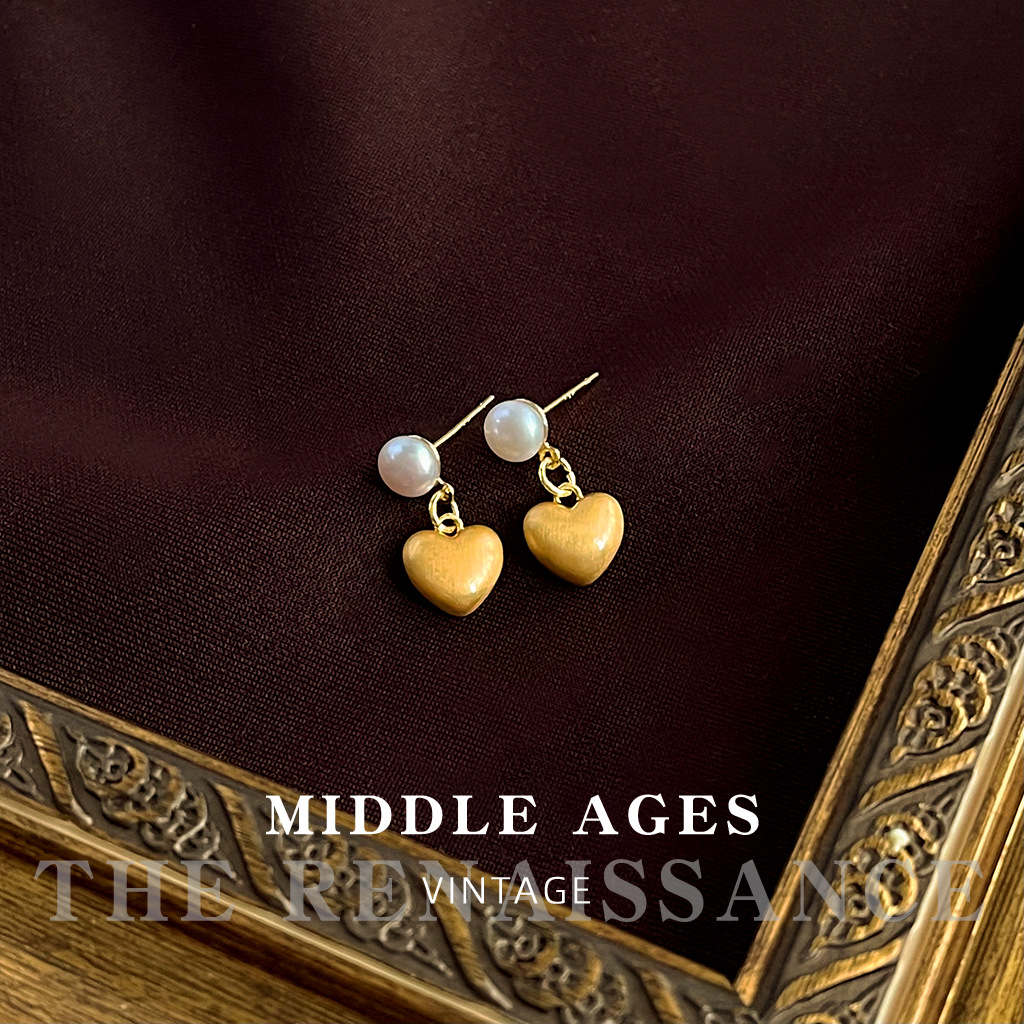 Vintage Baroque Freshwater Pearl Earrings Collection Court Style Mother-of-Pearl Flower Ear Accessories
