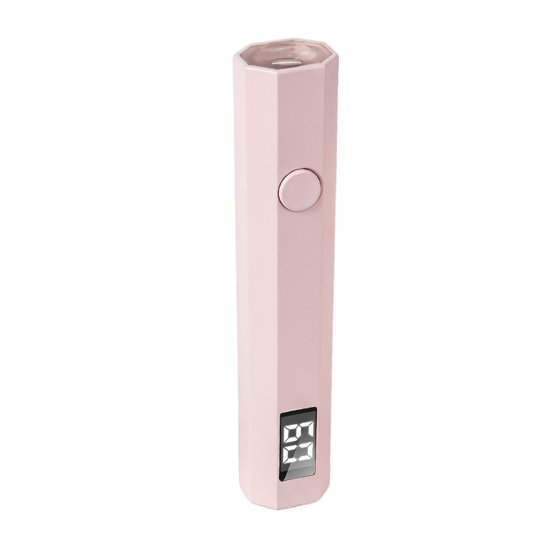 Handheld Nail Lamp Quick-Dry Small Portable Nail Curing Lamp Rechargeable LCD UV Gel Curing Purple Light Nail Straight Lamp