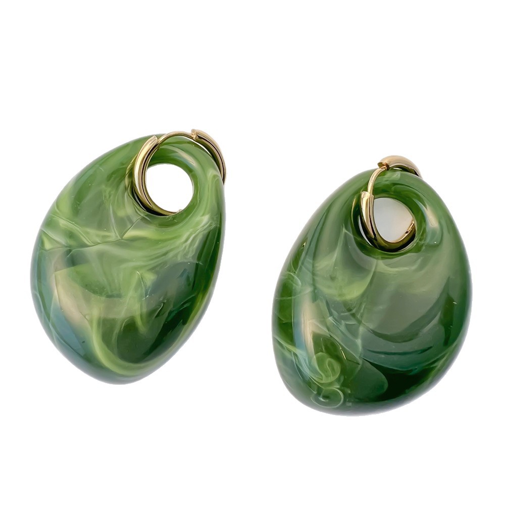 Stainless Steel Earrings, Irregular Resin Earrings, Earring Accessories