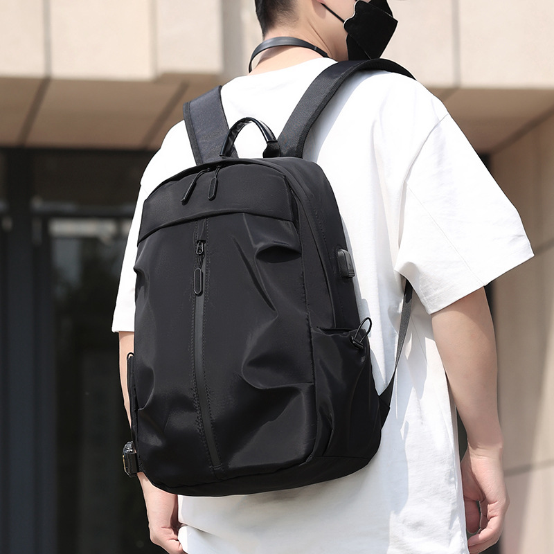 New men's casual backpack large capacity student schoolbag lightweight business trip storage bag travel bag