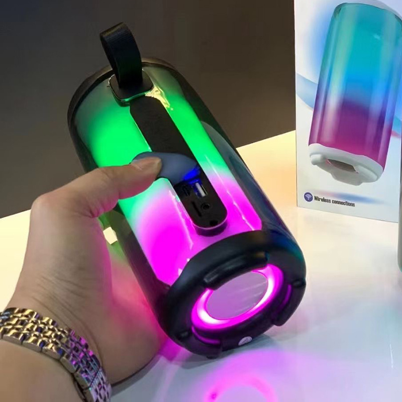 New Pulse PLUSE5 Mini Bluetooth Speaker Gift Colorful Light Desktop Card Slot Bass TWS Couplet