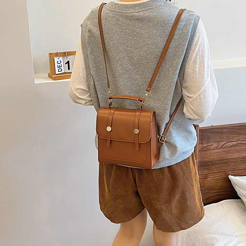 Commuting texture simple solid color women casual bag 2026 autumn winter new single shoulder bag backpack