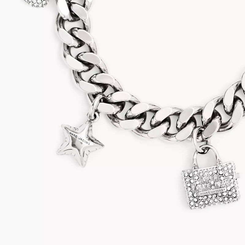 Little Horse metal design full diamond high heel bag love five-pointed star pendant bracelet couple