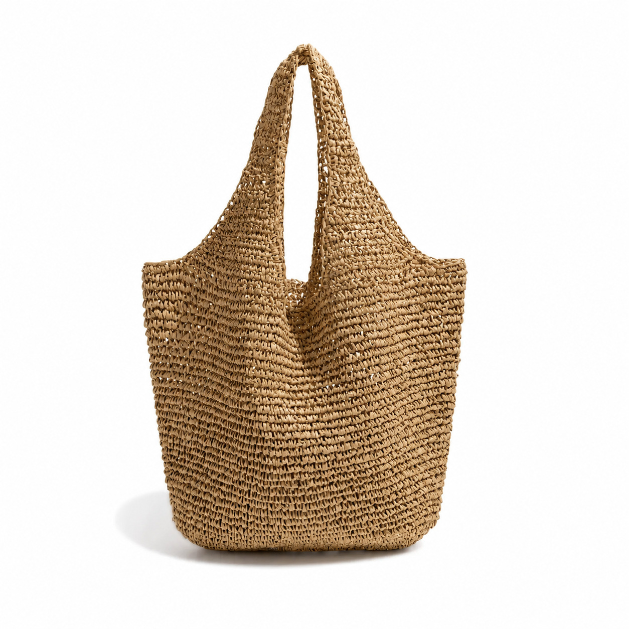 New Handwoven Straw Bag Large Capacity Tote Bag Single Shoulder Vacation Beach Bag for Women