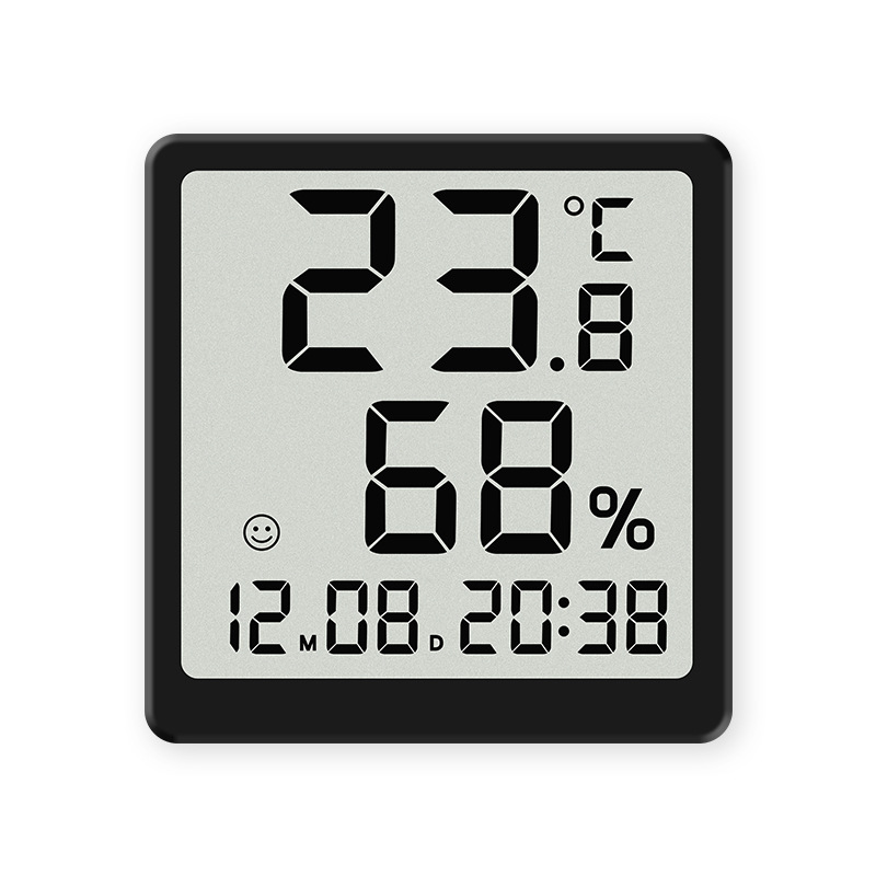 Ultra-Thin Thermometer Clock Indoor Home Multifunctional Alarm Clock Electronic Temperature Meter Magnetic Refrigerator 3702