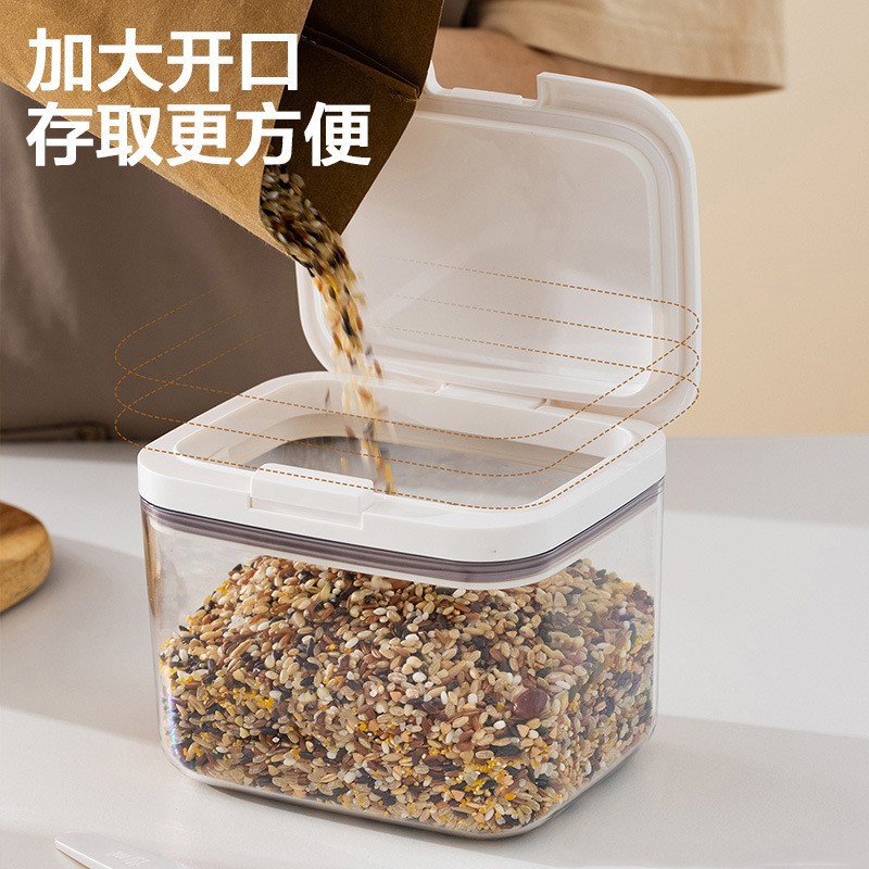 Press and Pop Seal Lid Airtight Container, Flour Bucket, Flour Storage Container, Dry Food Airtight Container, Rice Bucket, Grain Storage Jar