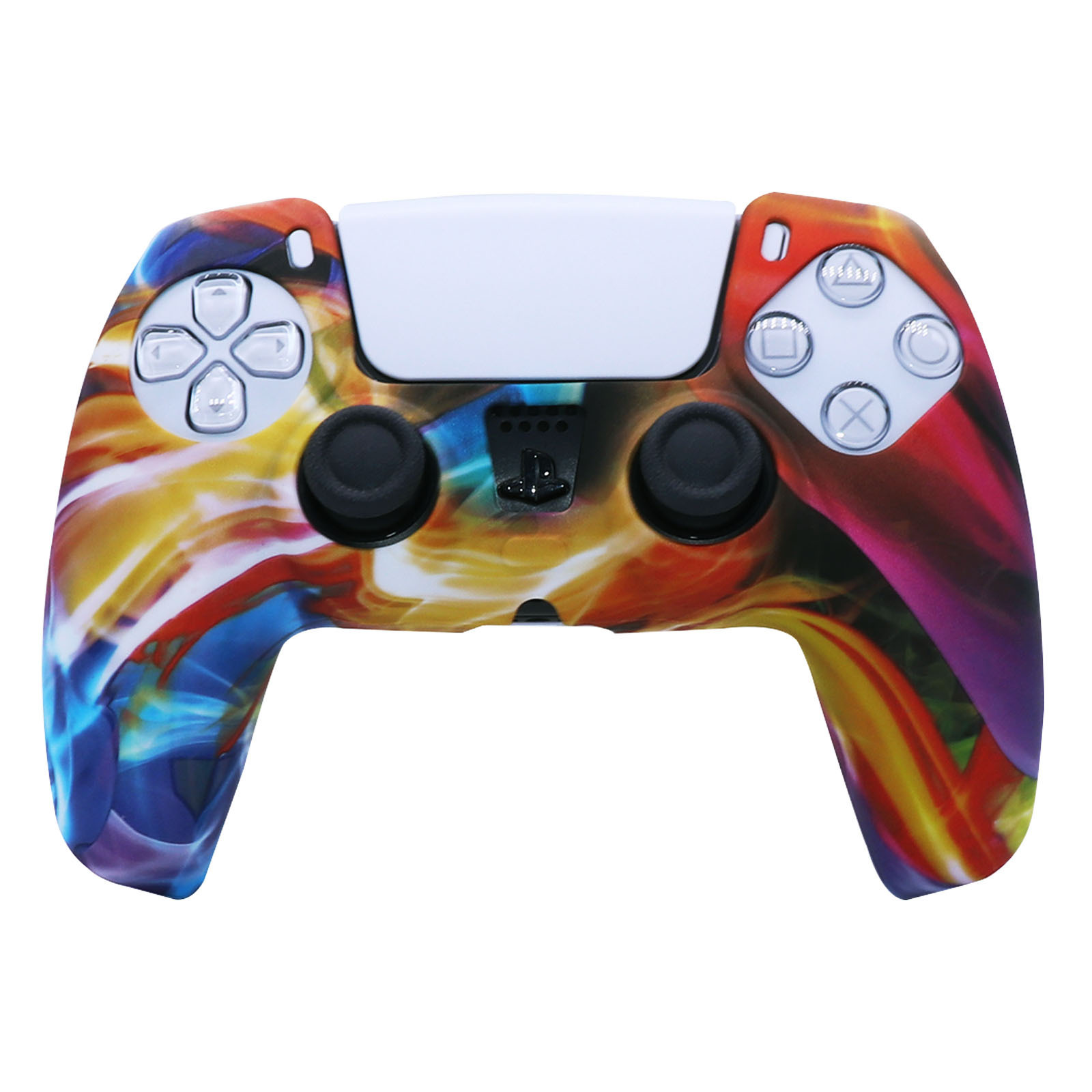 PS5 silicone case game controller silicone case camouflage water print case protective cover spray paint feel watercolor case PS5 accessory