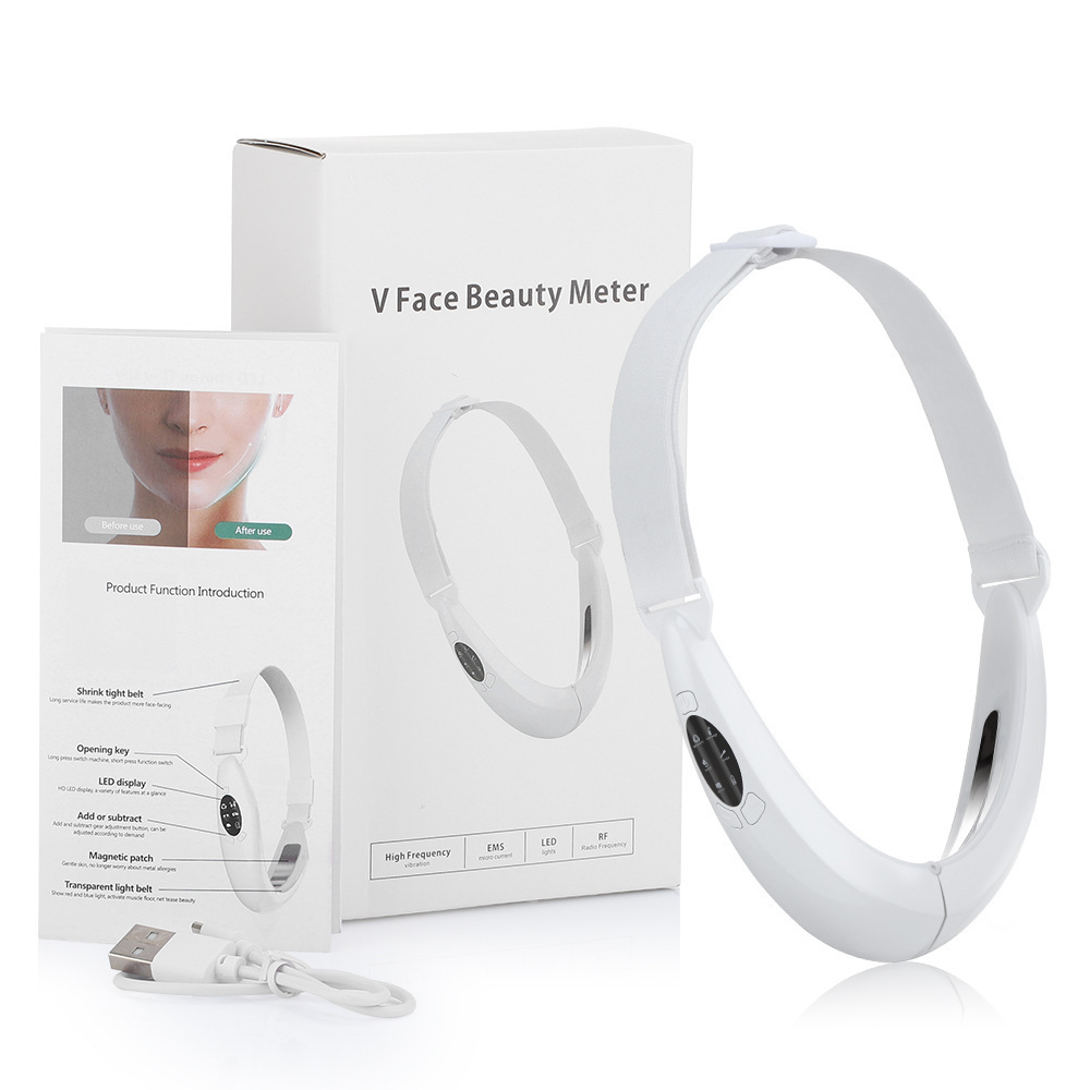 Smart Vibration Massage V Face Device Nasolabial Folds EMS Microcurrent Massage Chin Facial Beauty