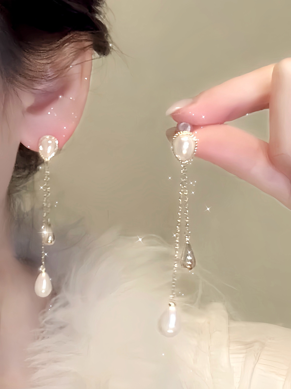 35银色耳钉