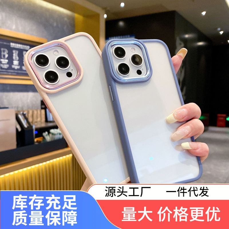 Compatible iPhone 16 Pro phone case metal lens Apple 15 Pro Max gold shield case anti-drop 13 PM case